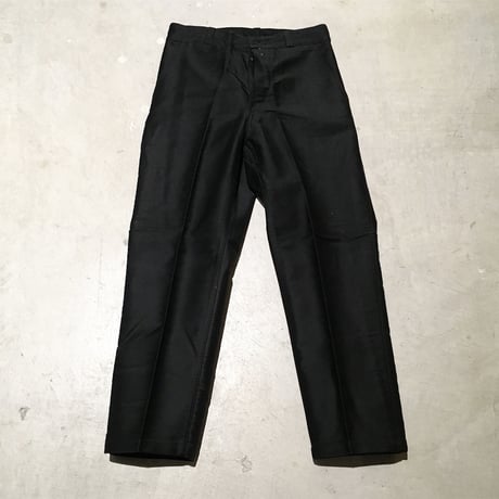 1950's French Unknown Black Moleskin Trousers Deadstock