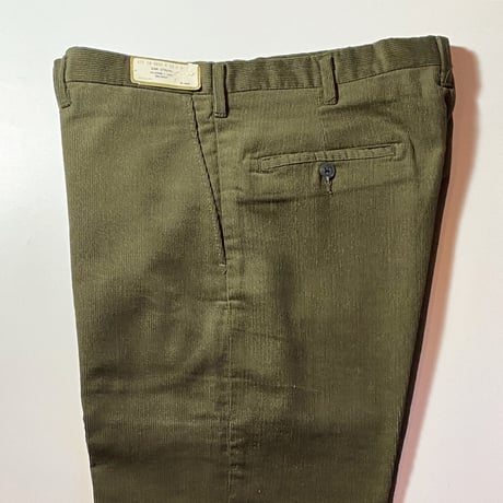 1960's Unknown Corduroy Tapered Pants Deadstock