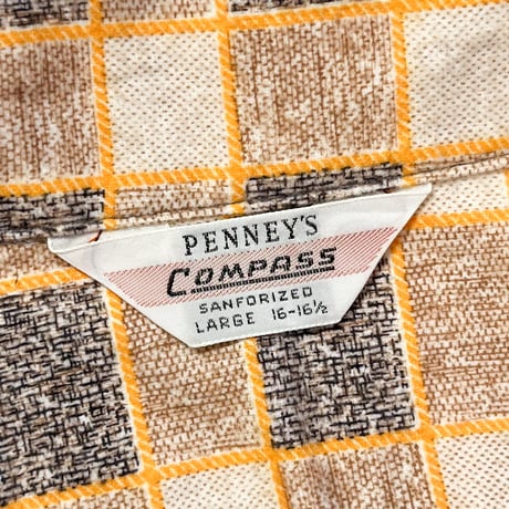1950's COMPASS Flannel L/S Shirt Deadstock