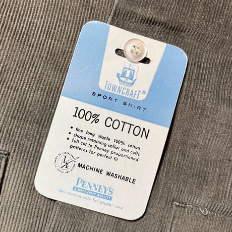 1960's TOWNCRAFT Corduroy L/S Shirt Deadstock