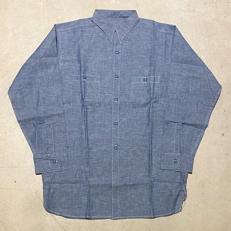 1950's US.NAVY Chambray L/S Shirt Deadstock