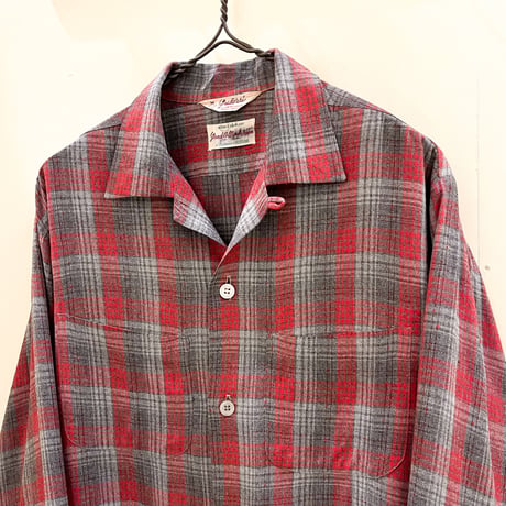 1950〜60's Strad-O-Woodman Rayon L/S Shirt
