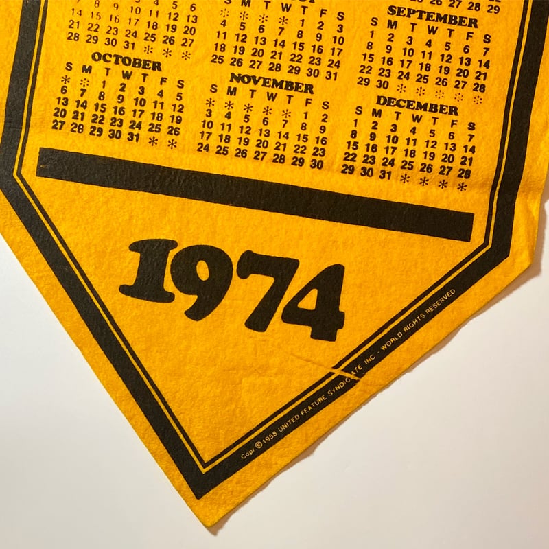 1970's Snoopy Calendar Pennant | Unwave