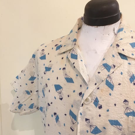 1950's Unknown Seersucker S/S Pajama Shirt