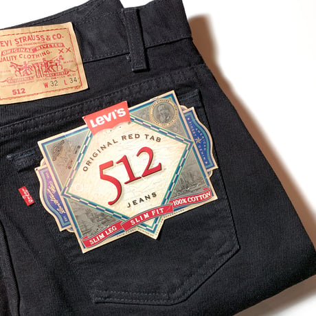 1990's Levi's 512 Black Denim Pants Deadstock