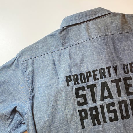 1960's RIVERSIDE Prisoner Chambray L/S Shirt Deadstock