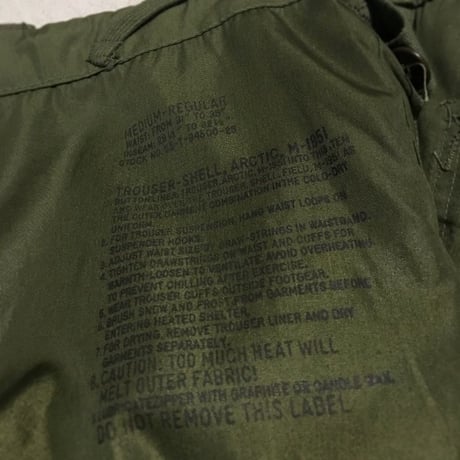 1950's US.ARMY M-51 ARCTIC Trousers Deadstock