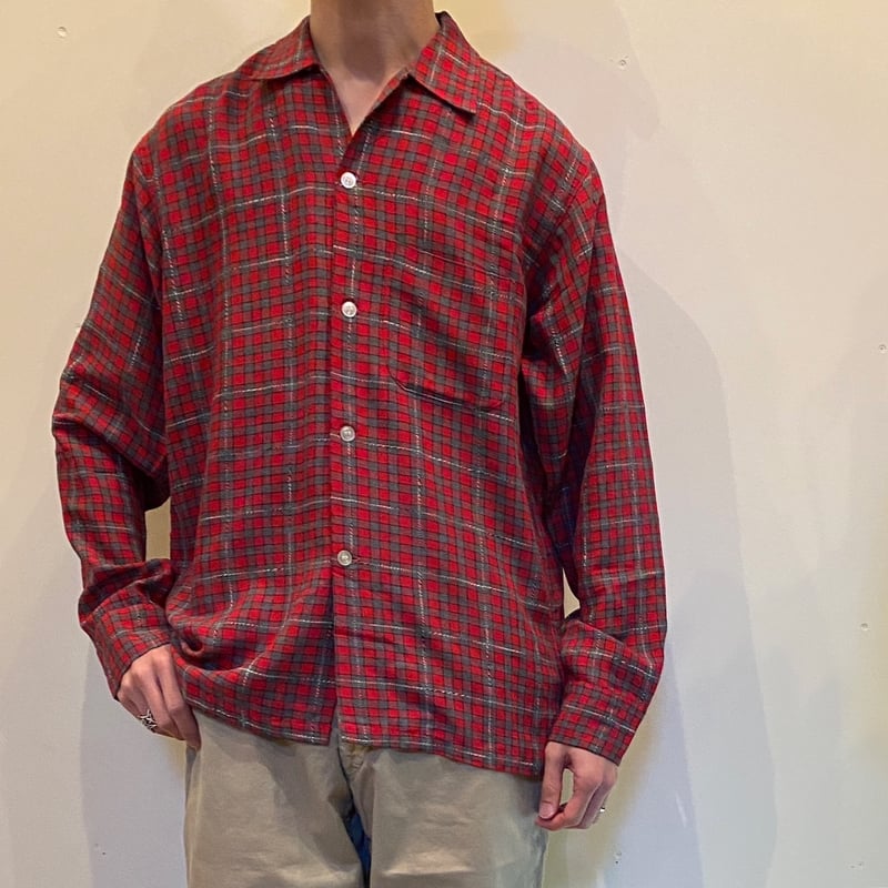 シャツ/ブラウス(長袖/七分) 90&#39;s Vintage suede shirt / Red 418f721bcdba0f909de2505ab682ab