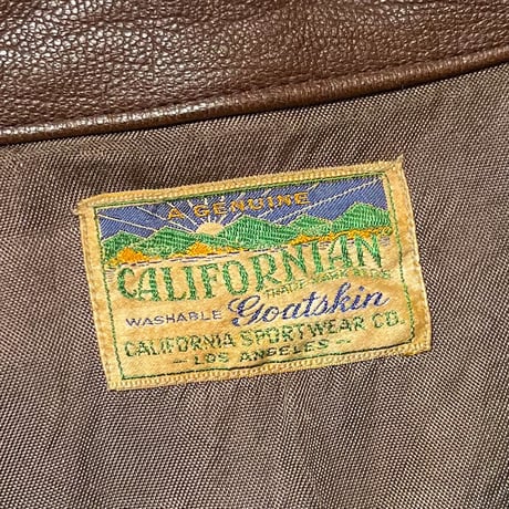1940's CALIFORNIAN Leather Jacket
