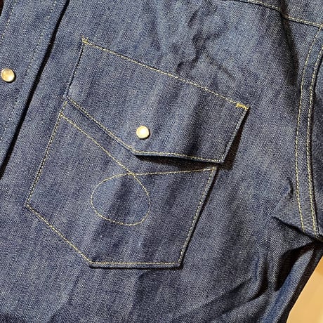 1980's BIG MAC Denim Western L/S Shirt Deadstock