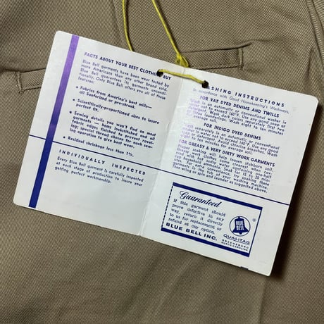 1960's BLUE BELL Chino Trousers Deadstock