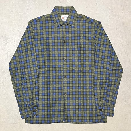 1960's Sport Shirt Flannel L/S Shirt Deadstock