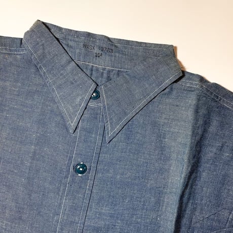 1940's US.NAVY Chambray L/S Shirt Deadstock