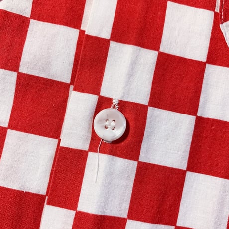 1950's〜 Unknown Checkered Flag Pattern S/S Shirt