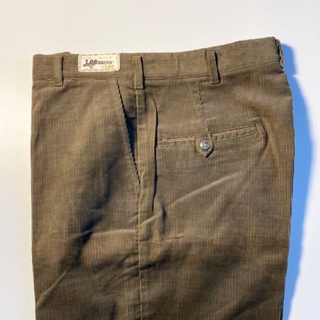 1960's Lee Leesures Corduroy Tapered Pants Deadstock