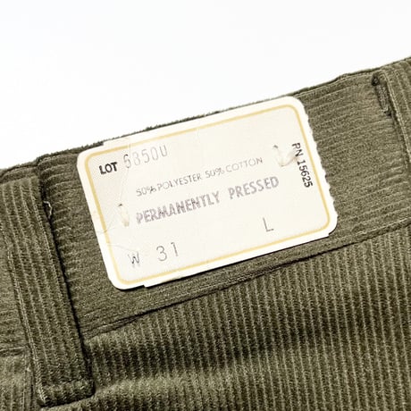1960's COOSA Casuals Corduroy Tapered Pants Deadstock