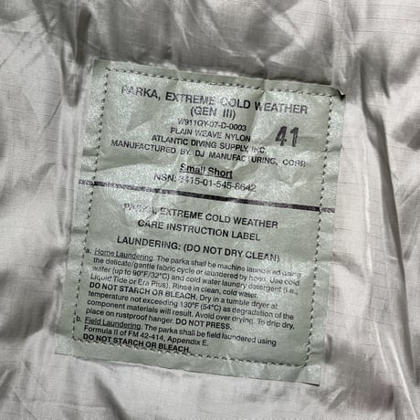 2000's〜 US.Military ECWCS Gen3 Level7 Primaloft Jacket Deadstock
