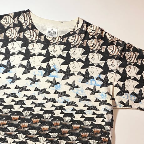 1990's ANDAZIA M.C.ESCHER Printed Tee
