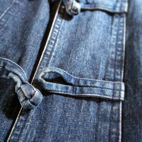 1990's east bay mercantile co. Indigo Denim China Jacket