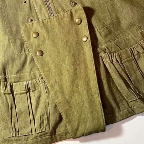 1940's British Military Green Denim Vest
