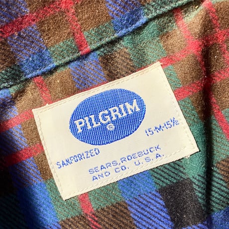 1960's PILGRIM Flannel L/S Shirt Deadstock
