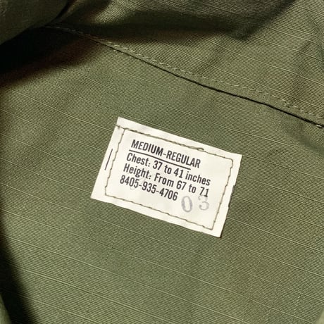 1970's US.ARMY Jungle Fatigue 4th Jacket Deadstock