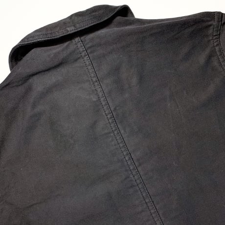 1950's French Unknown Black Moleskin Jacket