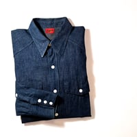 1940's〜 HERCULES Black Chambray L/S Shirt Deads