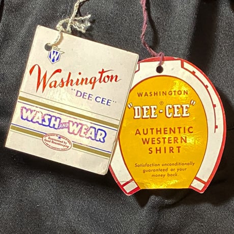 1960's WASHINGTON DEE-CEE Black Western L/S Shirt Deadstock