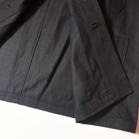 1960's ATLAS Black Cotton Twill Jacket Deadstock