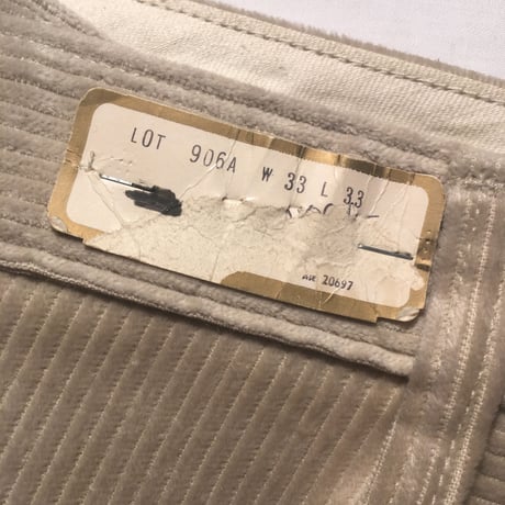 1960's Unknown Corduroy Tapered Pants Deadstock