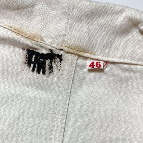 1940's〜 French Military Hospital Linen Coat Deadstock