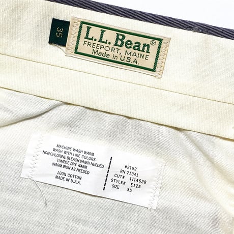 1990's L.L.Bean Chino Trousers Deadstock