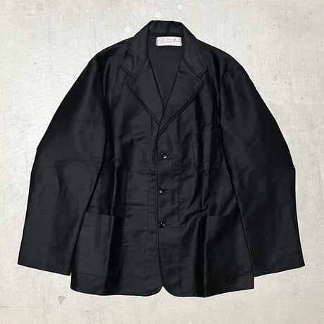 1950's Le Mont Saint-Martin Black Moleskin Jacket Deadstock