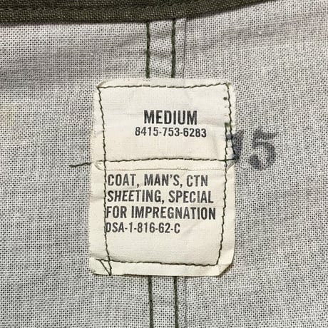 1960's US.ARMY Gas Protective Coat Deadstock