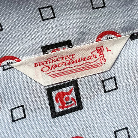 1950's DISTINCTIVE Sportswear Rayon L/S Shirt Deadstock