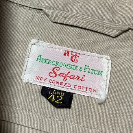 1960's ABERCROMBIE&FITCH S/S Safari Jacket