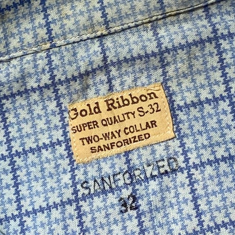 1940〜50's Gold Ribbon L/S Shirt Deadstock