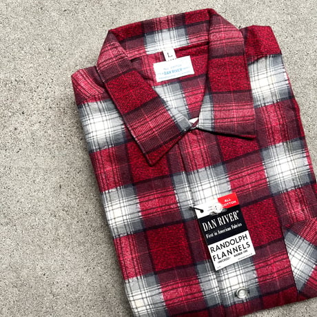 1960's DAN RIVER Flannel L/S Shirt Deadstock