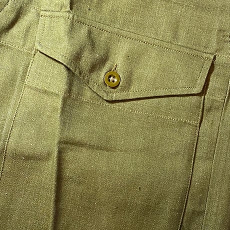 1950's British Army Green Denim Trousers Deadstock