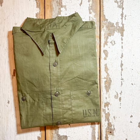 1940's US.NAVY N-3 Poplin L/S Shirt Deadstock