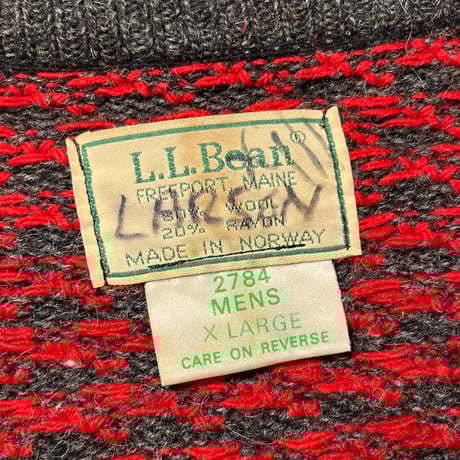 1980's L.L.Bean Bird's-eye Cardigan