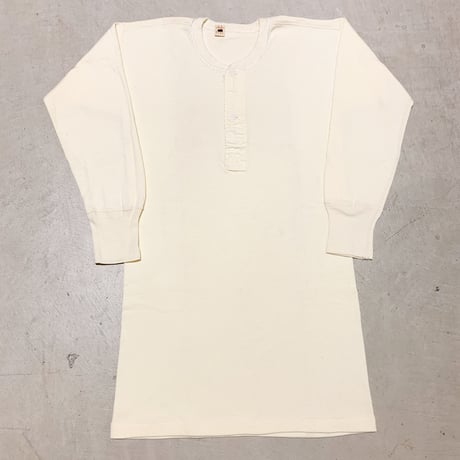 1940〜50's Unknown Henleyneck L/S Tee Deadstock