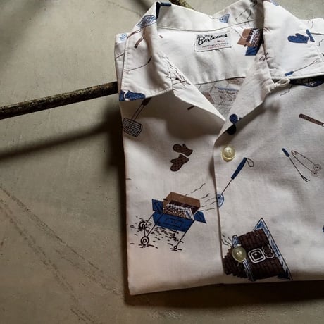 1950〜60's Barbecuer S/S Shirt With Cap