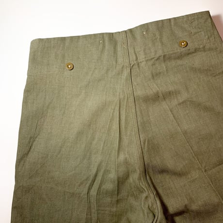 1950's British Army Green Denim Trousers Deadstock