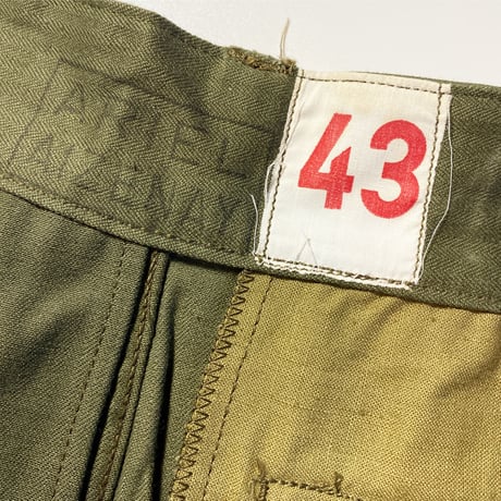 1950〜60's French Army M-47 Herringbone Trousers Deadstock
