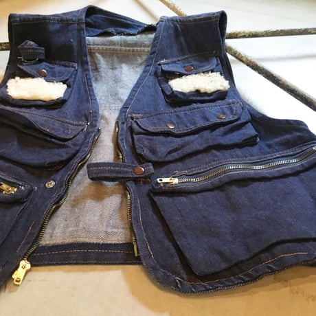 1970's Unknown Denim Fishing Vest
