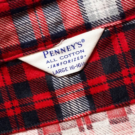 1960's PENNEY'S Flannel L/S Shirt Deadstock