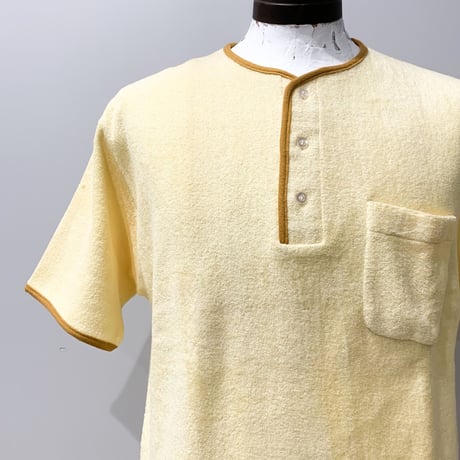1960's HANES Pile Henleyneck S/S Shirt Deadstock