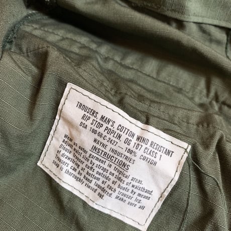 1960's US.ARMY Jungle Fatigue 4th Trousers
